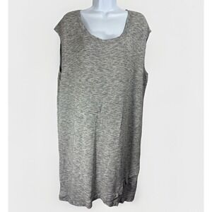 Active Life Heather Gray Modal Tank Dress XL Asym Hem Stretch Athleisure